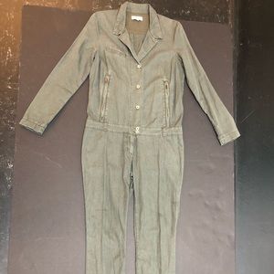 Zadig & Voltaire Army Green Cotton Canvas Jumpsuit
